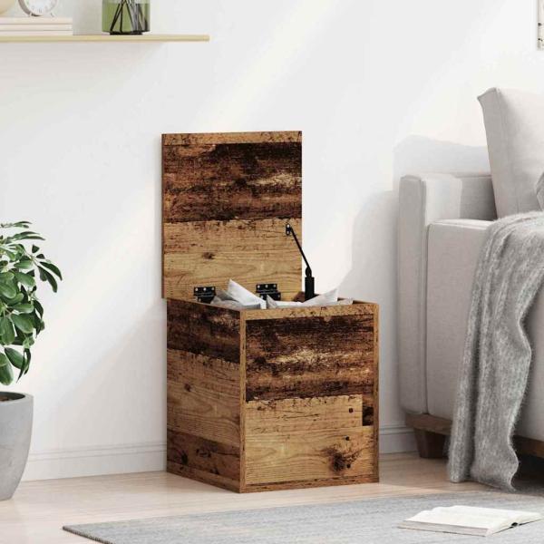 ARDEBO.de - Aufbewahrungsbox aus altem Holz 40x42x46 cm Ingenieurholz