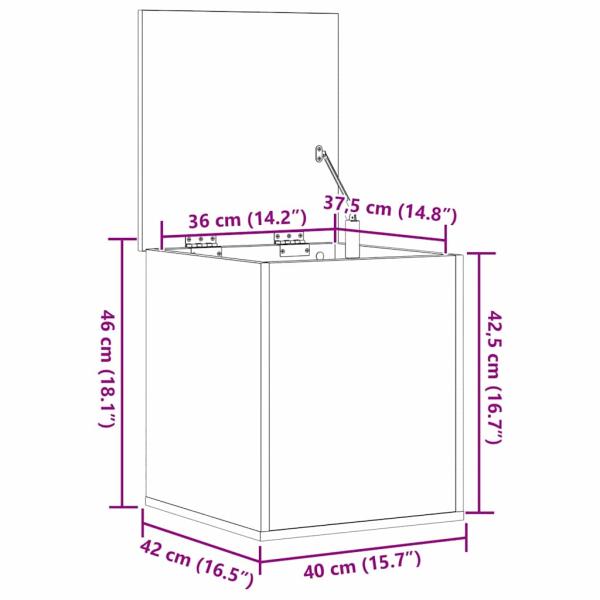 Aufbewahrungsbox aus altem Holz 40x42x46 cm Ingenieurholz