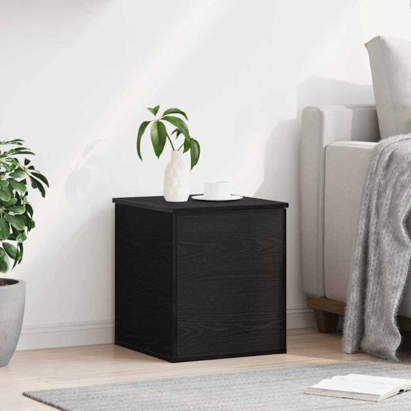 Aufbewahrungsbox Schwarz Eiche 40x42x46 cm aus Holzwerkstoff