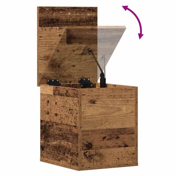 Aufbewahrungsbox mit Deckel Alte Holz 30x35x35 cm Ingenieurholz