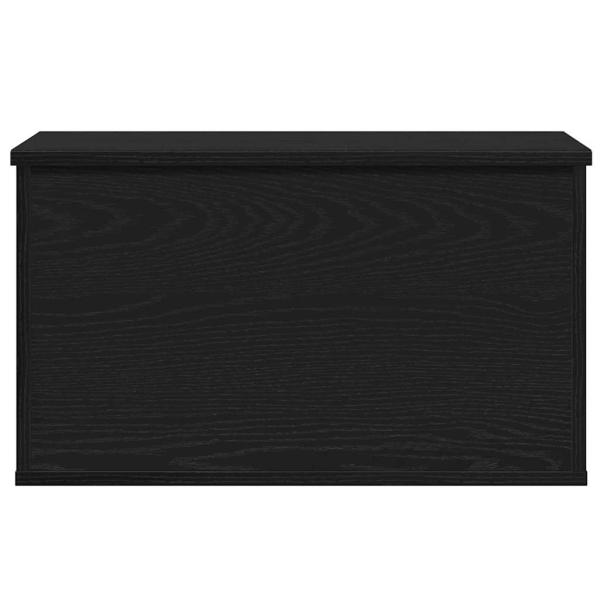 Aufbewahrungsbox mit Deckel Schwarz Eichenholz 60x35x35 cm Ingenieurholz