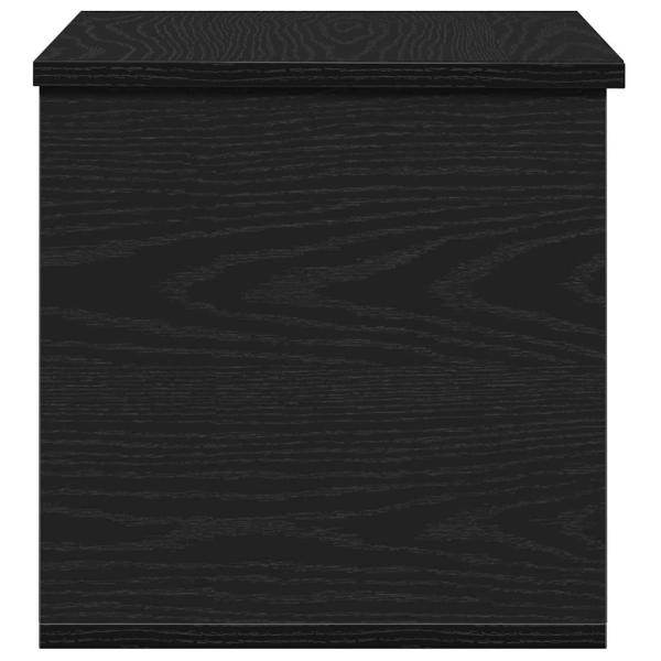 Aufbewahrungsbox mit Deckel Schwarz Eichenholz 60x35x35 cm Ingenieurholz