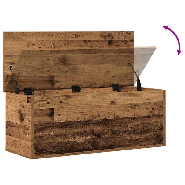 Stauraumkiste Altes Holz 90x35x35 cm Ingenieurholz