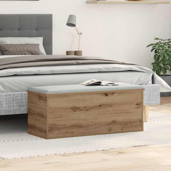 ARDEBO.de - Aufbewahrungskiste Artisan Eiche 90x35x35 cm Holzwerkstoff