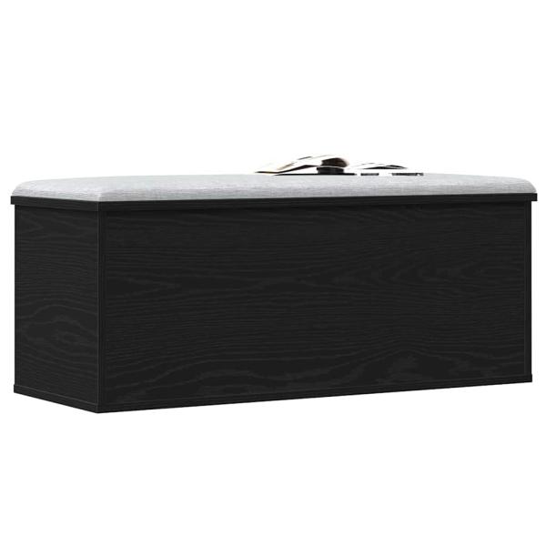 Aufbewahrungsbox in Schwarz Eiche 90x35x35 cm aus Holzwerkstoff