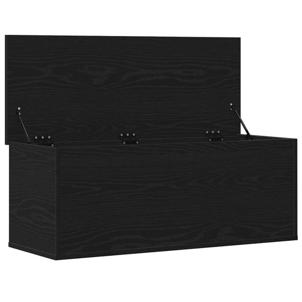 Aufbewahrungsbox in Schwarz Eiche 90x35x35 cm aus Holzwerkstoff