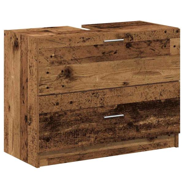 Waschbeckenunterschrank Altholz 78x37x59 cm Holz