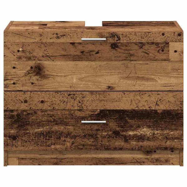 Waschbeckenunterschrank Altholz 78x37x59 cm Holz