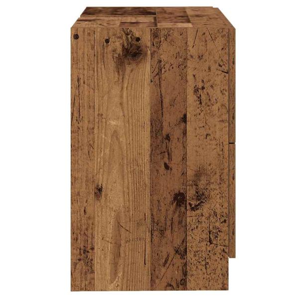 Waschbeckenunterschrank Altholz 78x37x59 cm Holz