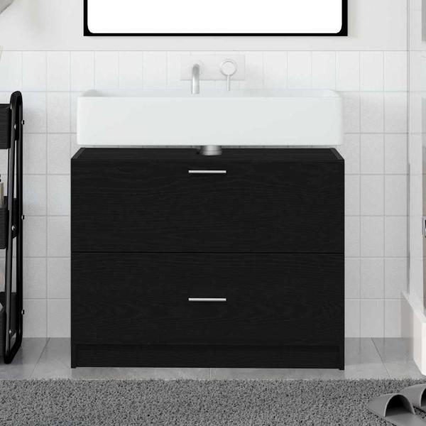 Waschtischschrank Schwarze Eiche Holzwerkstoff 78 x 37 x 59 cm