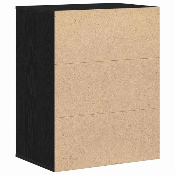 Kommode Schwarz Eiche 60x41x76 cm Holzwerkstoff