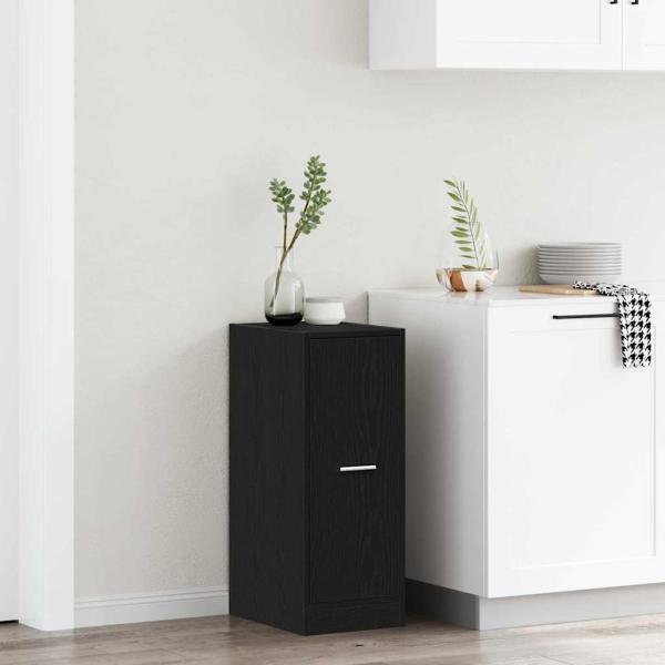 ARDEBO.de - Apotheker Schrank Schwarz Eiche Holzwerkstoff 40 x 41 x 77,5 cm