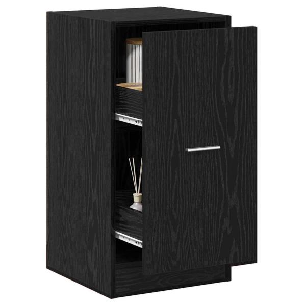 Apotheker Schrank Schwarz Eiche Holzwerkstoff 40 x 41 x 77,5 cm
