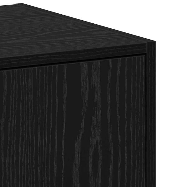 Apotheker Schrank Schwarz Eiche Holzwerkstoff 40 x 41 x 77,5 cm