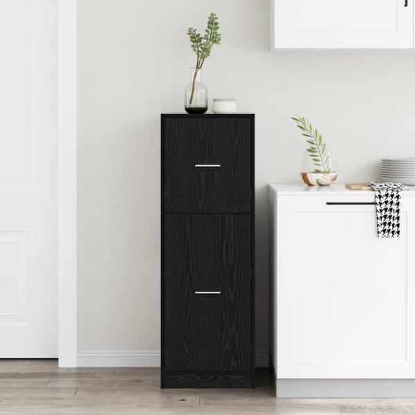 Apotheker Schrank Schwarz Eiche Holz 40 x 41 x 118 cm