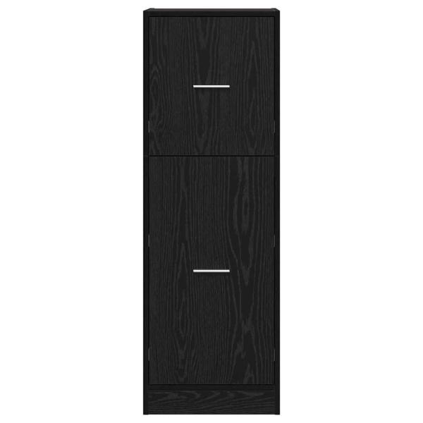 Apotheker Schrank Schwarz Eiche Holz 40 x 41 x 118 cm