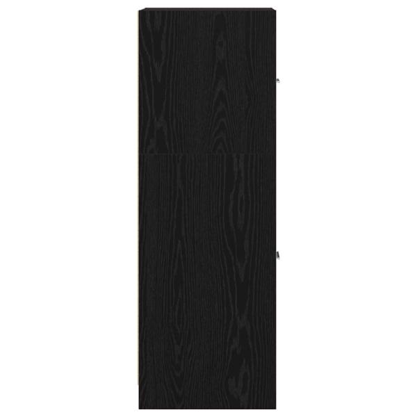 Apotheker Schrank Schwarz Eiche Holz 40 x 41 x 118 cm