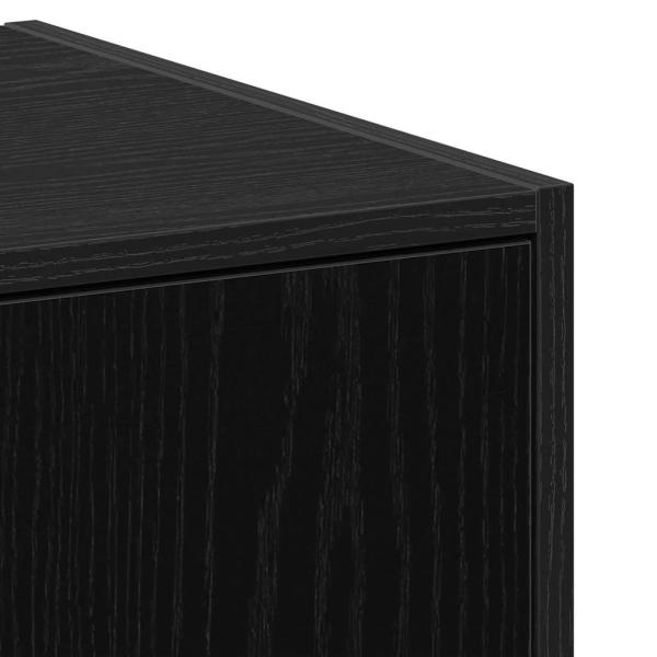 Apotheker Schrank Schwarz Eiche Holz 40 x 41 x 118 cm