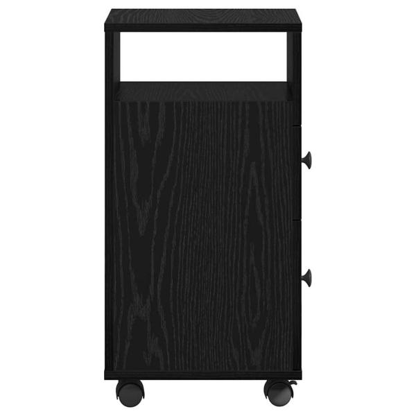 Schmaler Badezimmerschrank Schwarze Eiche Holzwerkstoff