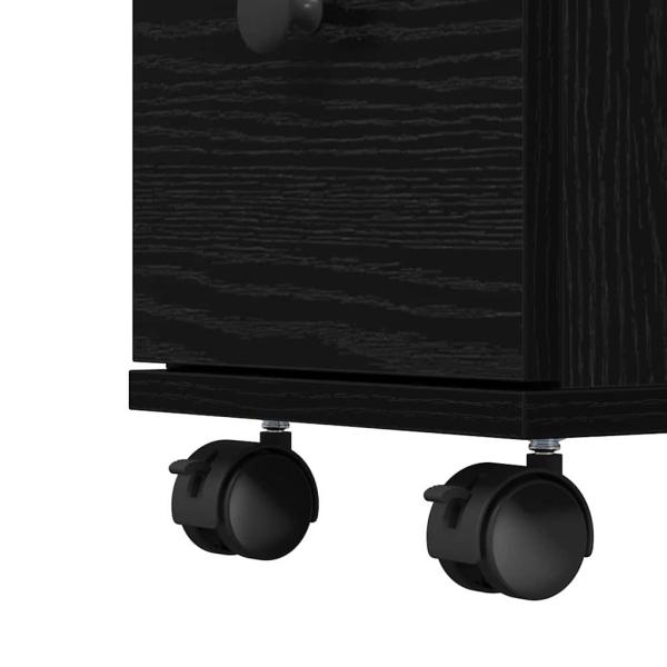 Schmaler Badezimmerschrank Schwarze Eiche Holzwerkstoff
