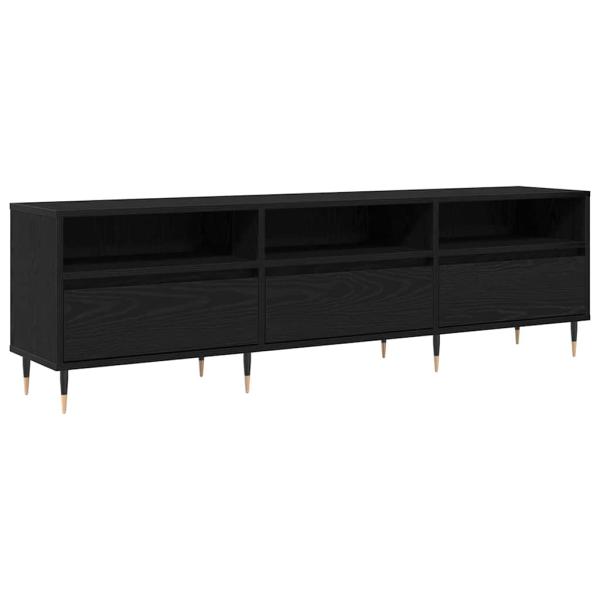 ARDEBO.de - TV Schrank Schwarz Eiche 150x30x44,5 cm Holzwerkstoff