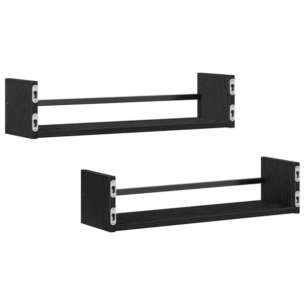 Wandregal Schwarze Eiche MDF, Spanplatte 60 x 16 x 14 cm