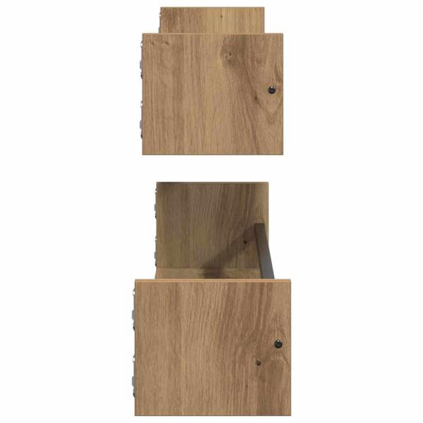 Wandregale 2 Stück Artisan Eiche 80x16x14 cm Spanplatte