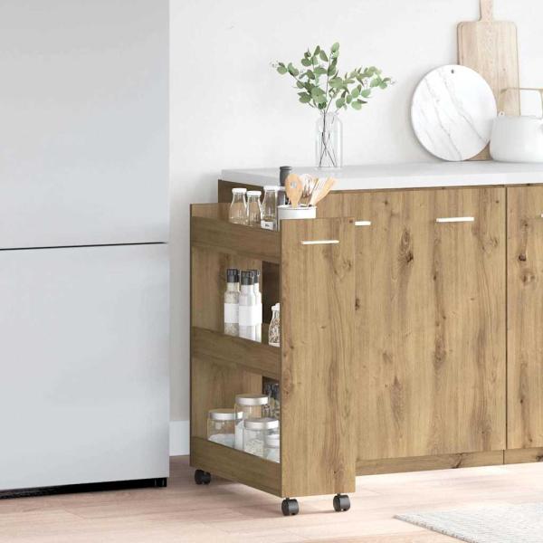 ARDEBO.de - Rollschrank Artisan Eiche 60x22x79 cm Holzwerkstoff