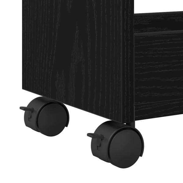 Rollcontainer Schwarze Eiche 60x22x79 cm Holzwerkstoff