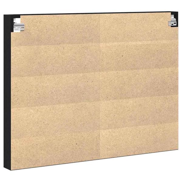 Vitrine Schrank Schwarz Eiche 100x8,5x75 cm Holzwerkstoff