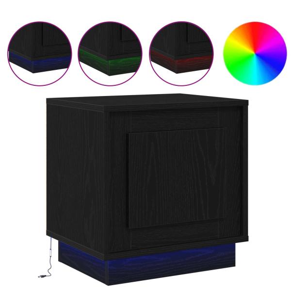 Nachttische Schwarze Eiche Holzwerkstoff 44 x 34.5 x 45 cm Türen