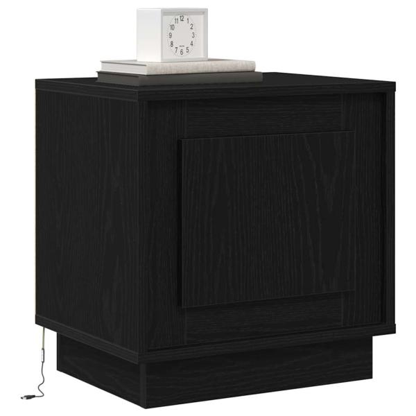 Nachttische Set aus 2 Schwarze Eiche Holzwerkstoff