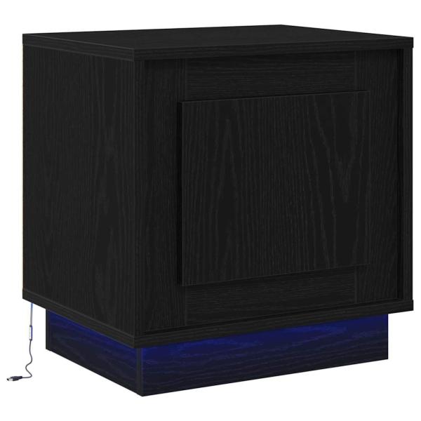 Nachttische Set aus 2 Schwarze Eiche Holzwerkstoff