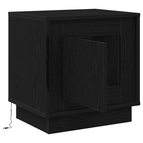 Nachttische Set aus 2 Schwarze Eiche Holzwerkstoff
