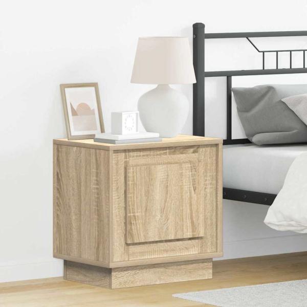 ARDEBO.de - Nachttische 2er Set Sonoma Eiche Holzwerkstoff 44 x 34,5 x 45 cm