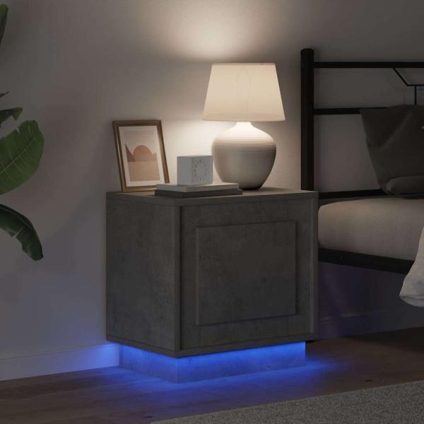 Nachttische Beton grau Holzwerkstoff 44 x 34,5 x 45 cm