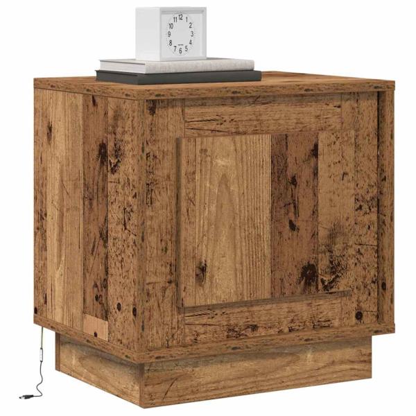 Nachttische Set von 2 Altes Holz Ingenieurholz 44 x 34,5 x 45 cm