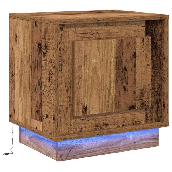 Nachttische Set von 2 Altes Holz Ingenieurholz 44 x 34,5 x 45 cm