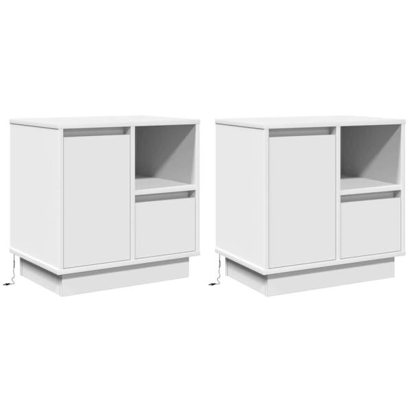 Weiß MDF Mittel Nachttisch Rechteckig Modern Schlank