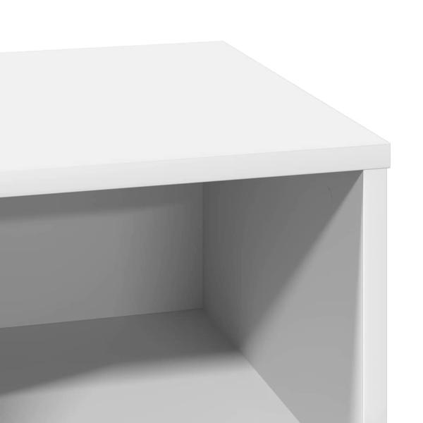 Weiß MDF Mittel Nachttisch Rechteckig Modern Schlank