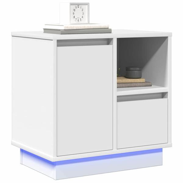 Weiß MDF Mittel Nachttisch Rechteckig Modern Schlank