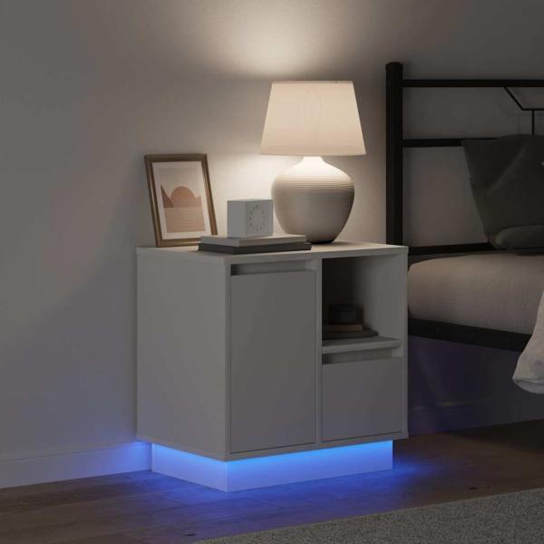 Weiß MDF Mittel Nachttisch Rechteckig Modern Schlank