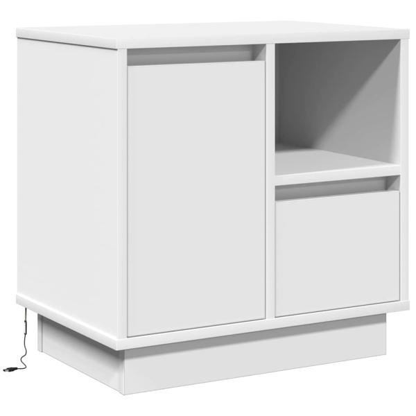 Weiß MDF Mittel Nachttisch Rechteckig Modern Schlank
