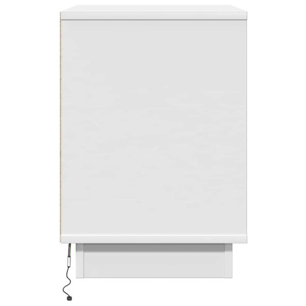 Weiß MDF Mittel Nachttisch Rechteckig Modern Schlank