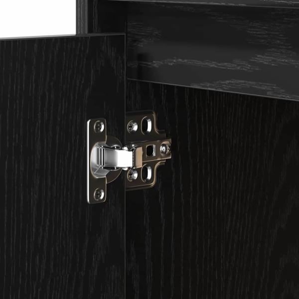 Schwarzeiche Holzwerkstoff Nachttisch Rechteckig Modern