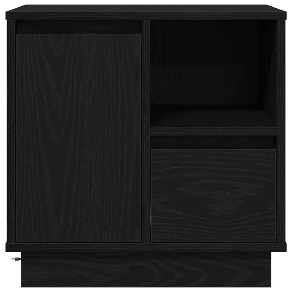 Schwarze Eiche Holzwerkstoff Mittel Nachttisch Rechteckig