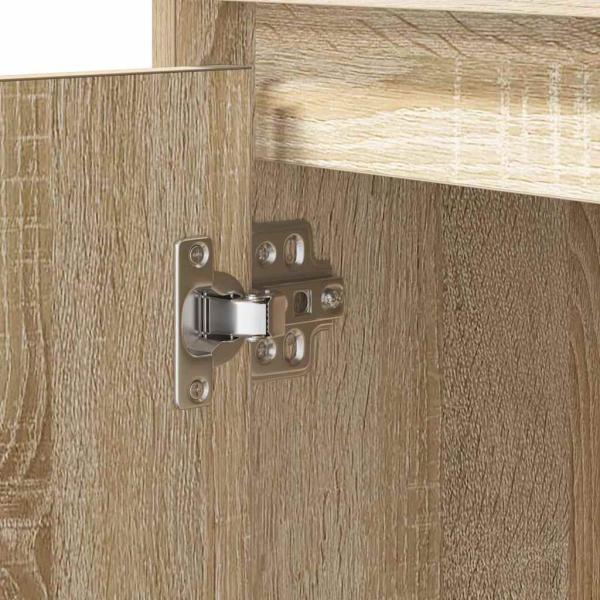 Nachttische mit LED 2 Stück Sonoma Eiche 50x34,5x50 cm