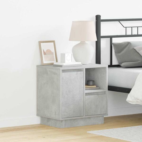 ARDEBO.de - Beton Grau Beton Standard Nachttisch Rechteckig Modern