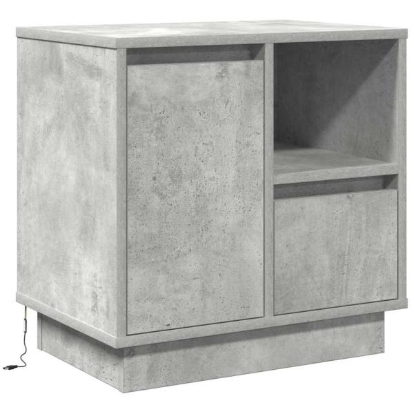 Beton Grau Beton Standard Nachttisch Rechteckig Modern