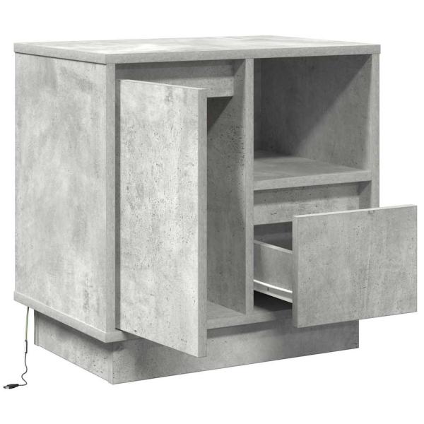 Beton Grau Beton Standard Nachttisch Rechteckig Modern
